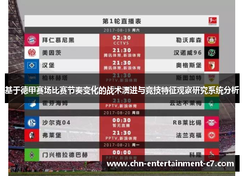 基于德甲赛场比赛节奏变化的战术演进与竞技特征观察研究系统分析